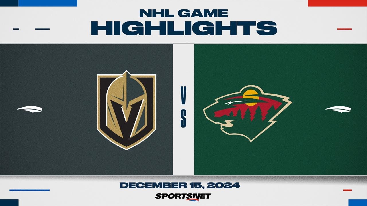 NHL Highlights | Golden Knights vs. Wild - December 15, 2024