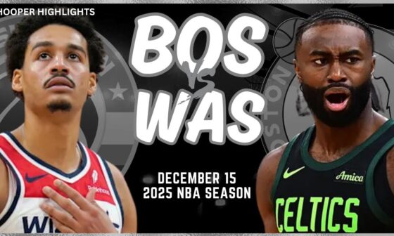 Boston Celtics vs Washington Wizards Full Game Highlights | Dec 15 | 2025 NBA Season