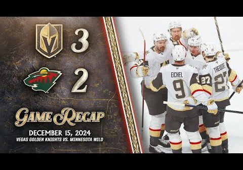 HIGHLIGHTS | Vegas Golden Knights 3, Minnesota Wild 2 | Dec. 15, 2024