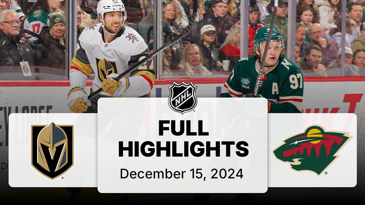 NHL Highlights | Golden Knights vs. Wild | December 15, 2024