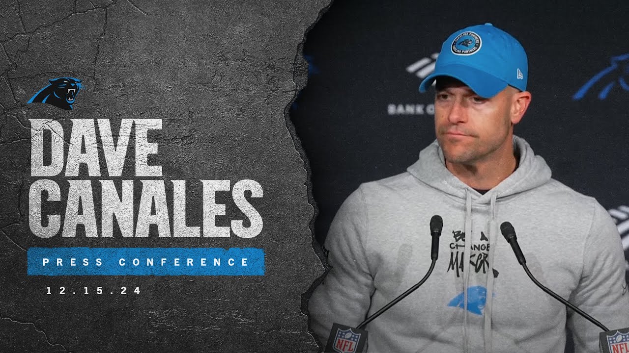 Dave Canales speaks to the media after Week 15 matchup with the Dallas Cowboys