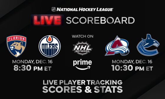 NHL Live Scoreboard and League Updates | Avalanche vs. Canucks