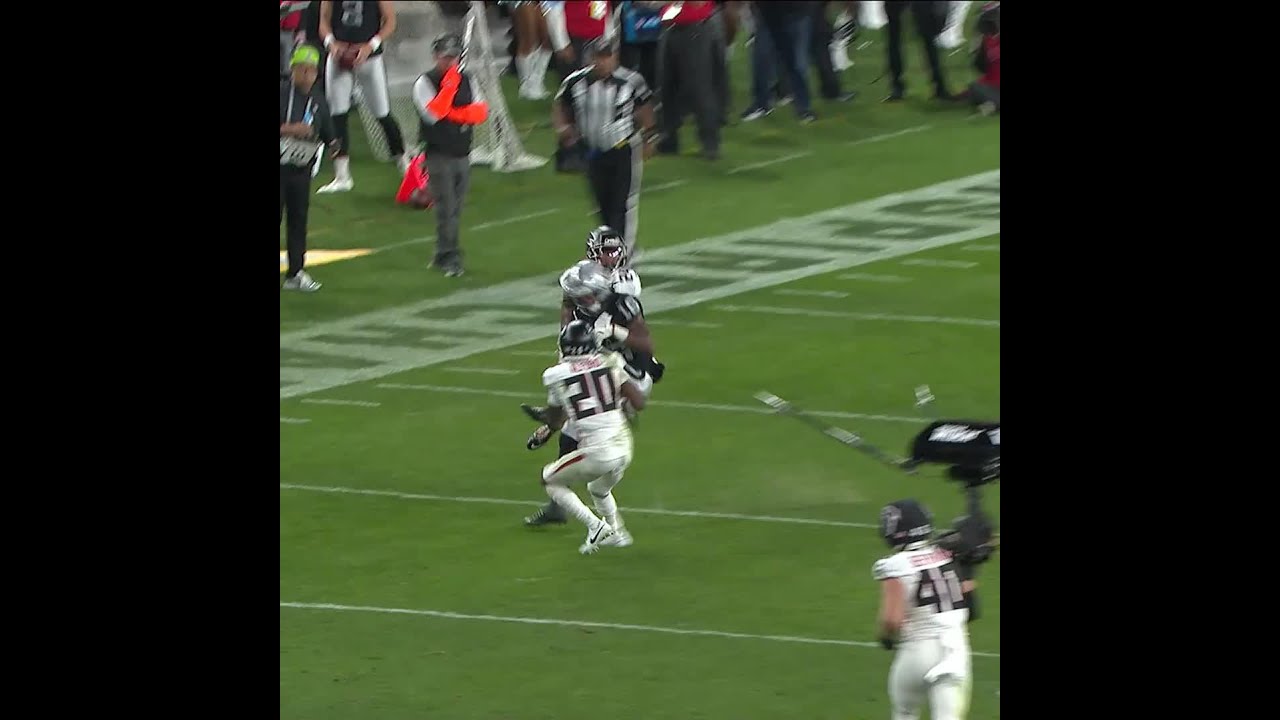 Jakobi Meyers catches for a 22-yard Gain vs. Atlanta Falcons