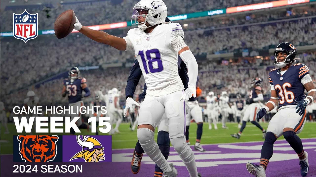 Chicago Bears vs. Minnesota Vikings Game Highlights | NFL 2024 Season Week 15