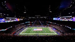 Jan 1, 2024; New Orleans, LA, USA; A general view during the national anthem before the 2024 Sugar Bowl college football playoff semifinal game between the Texas Longhorns and the Washington Huskies at Caesars Superdome. Mandatory Credit: Stephen Lew-USA TODAY Sports