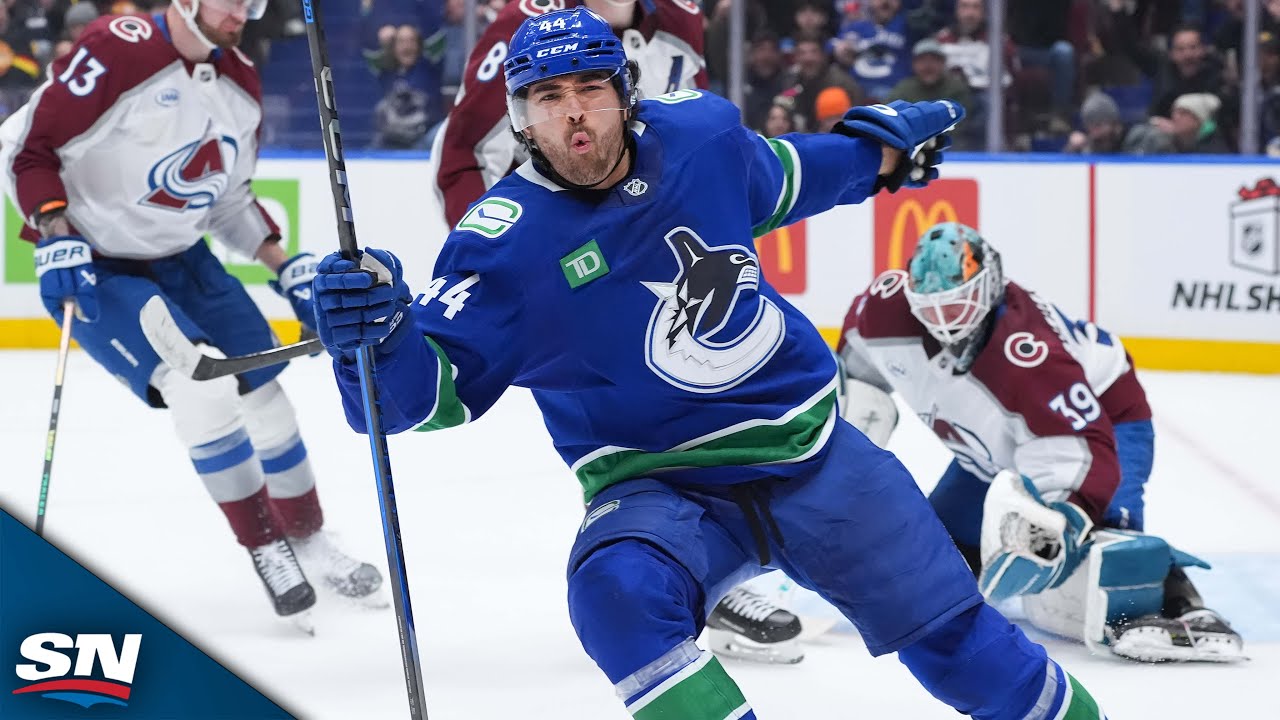 Canucks' Kiefer Sherwood Notches First Career Hat Trick vs. Avalanche