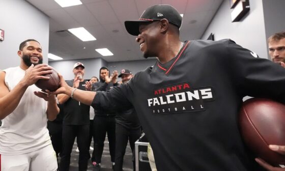 Raheem Morris locker room speech following primetime win over Las Vegas Raiders | Atlanta Falcons