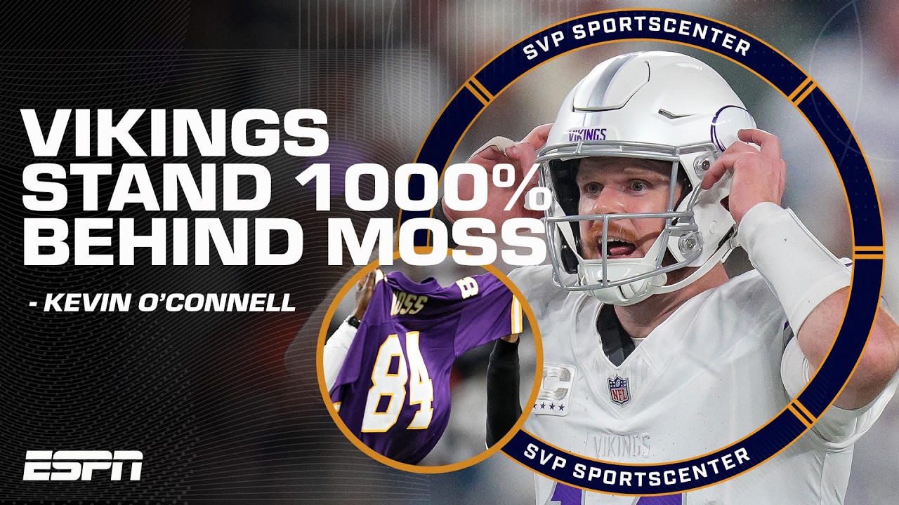 VIKINGS STAND 1000 PERCENT BEHIND RANDY MOSS 💜 Kevin O'Connell after MNF win vs. Bears | SC with SVP