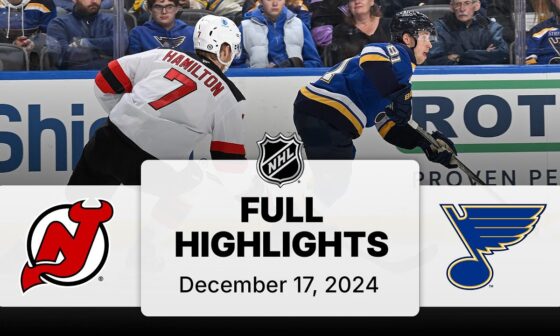 NHL Highlights | Devils vs. Blues | December 17, 2024