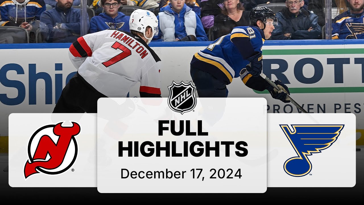 NHL Highlights | Devils vs. Blues | December 17, 2024