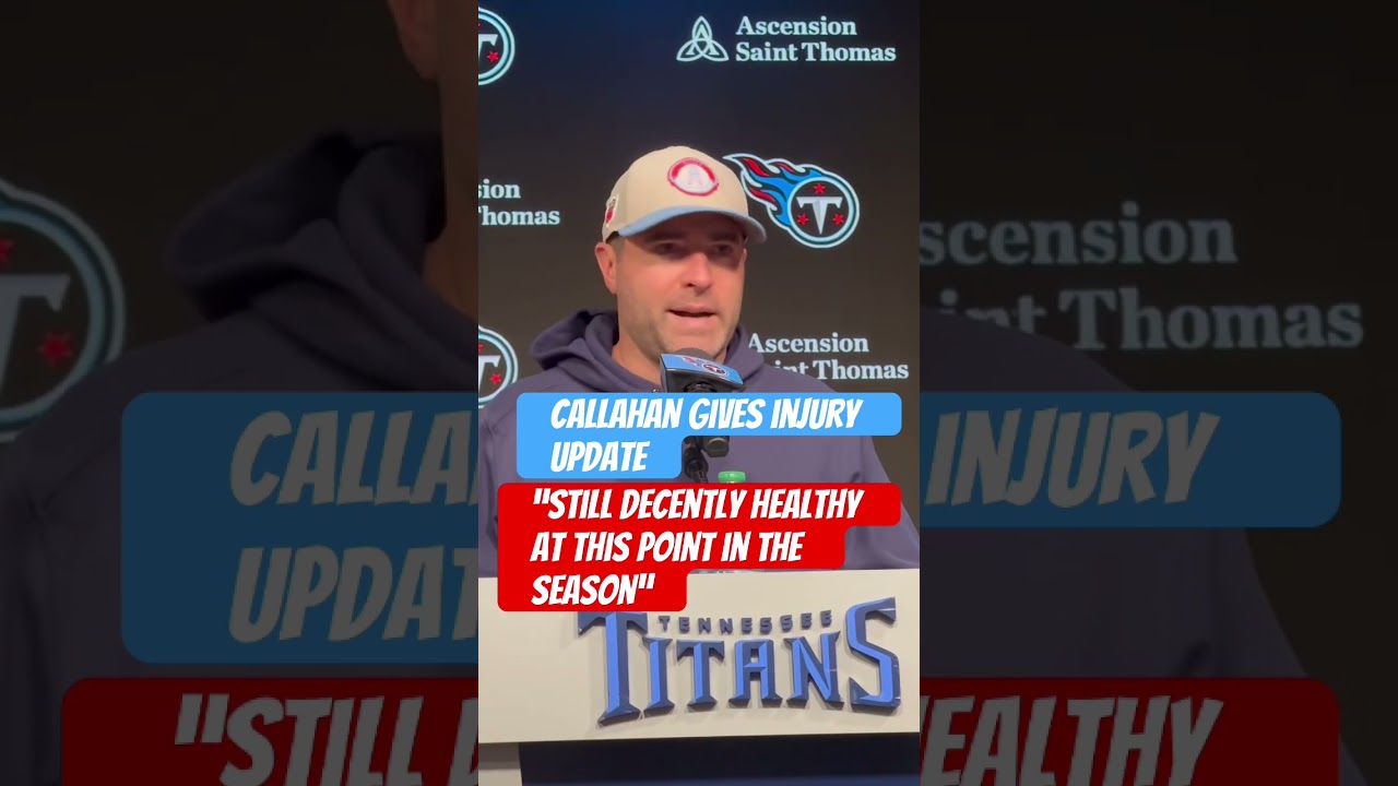 #Titans HC Brian Callahan notes LB Luke Gifford is banged up. #tennesseetitans #atozsports #nfl