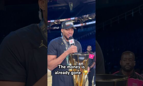 Giannis said the money is already gone 🤣