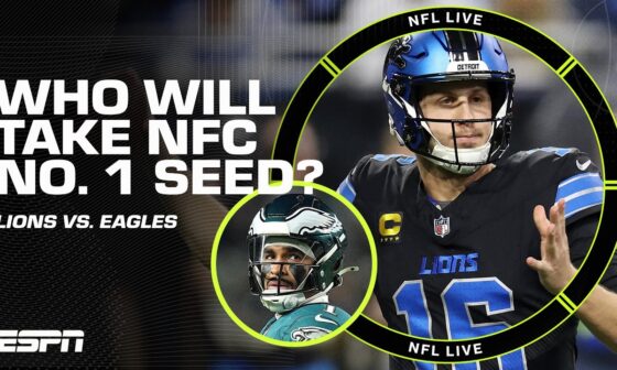 Eagles vs. Lions: WHO takes NFC's No. 1 SEED? 👀 Can Jalen Hurts lead Philly to the top? | NFL Live