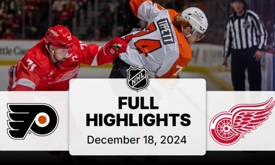 NHL Highlights | Flyers vs. Red Wings | December 18, 2024