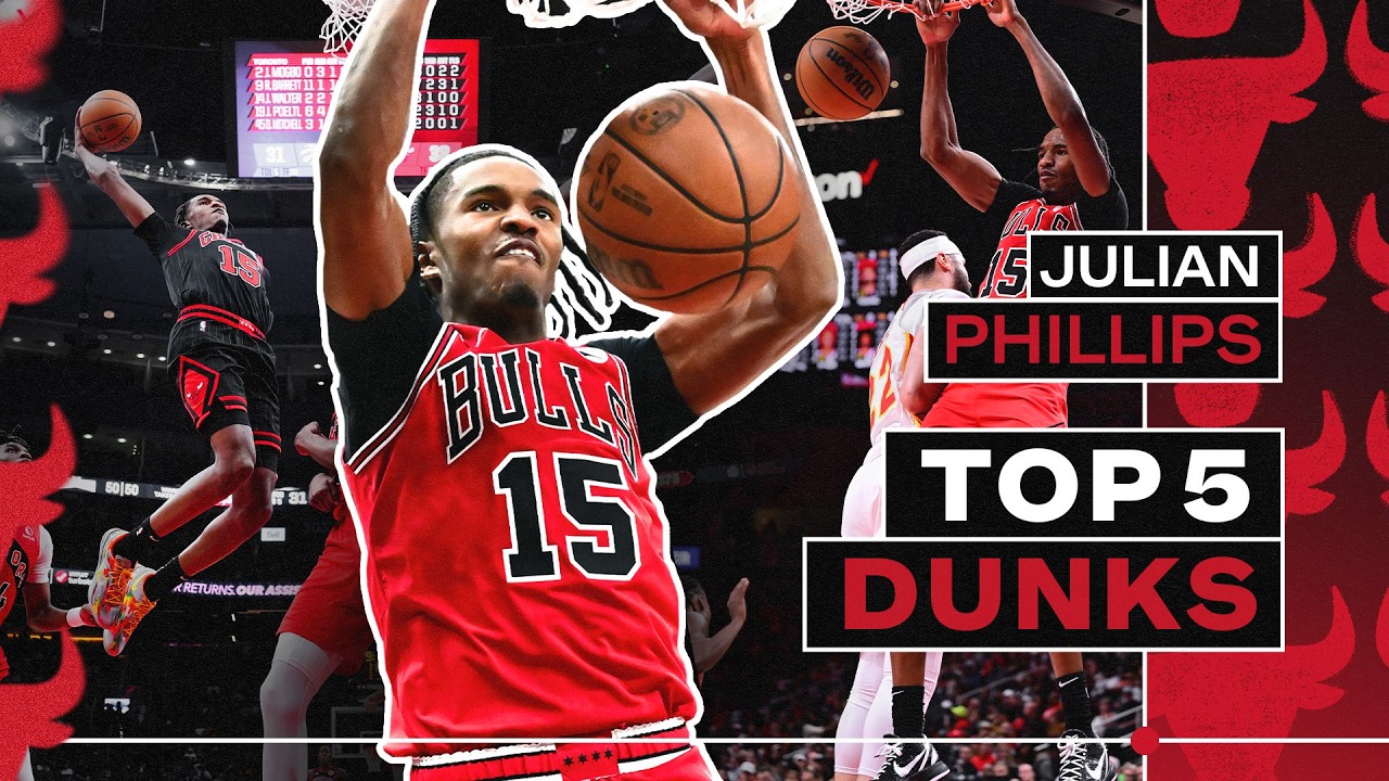 Julian Phillips has a 🔥 poster collection | Top 5 dunks from 24-25 so far | Chicago Bulls Highlights