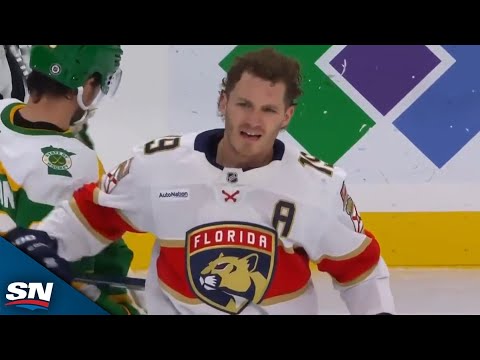 Panthers' Matthew Tkachuk Crashes Into Marc-Andre Fleury and Causes Scrum After Scoring