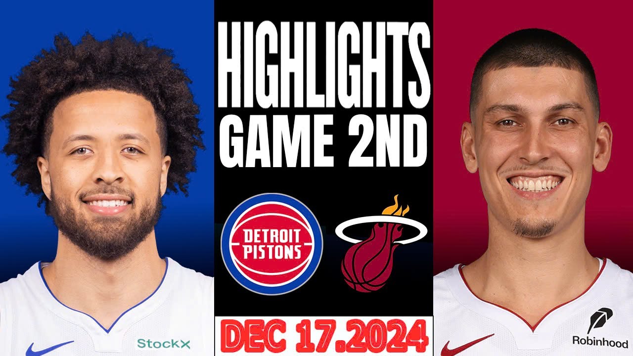 Miami Heat Vs Detroit Pistons Game 2nd Highlights Dec 16,2024 NBA Season 2024-25