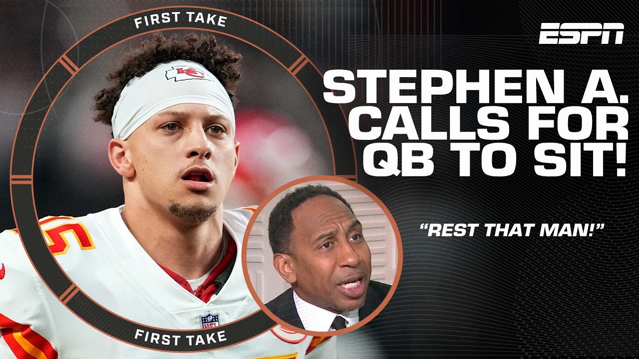 REST THAT MAN! 🗣️ Stephen A. calls for Patrick Mahomes to sit in Week 16 👀 | First Take