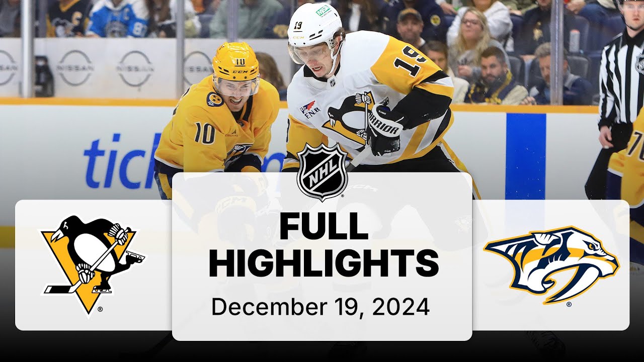 NHL Highlights | Penguins vs. Predators | December 19, 2024