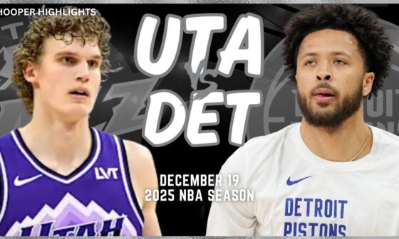 Utah Jazz vs Detroit Pistons Full Game Highlights | Dec 19 | 2025 NBA Season