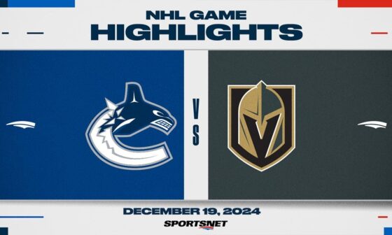 NHL Highlights | Canucks vs. Golden Knights - December 19, 2024