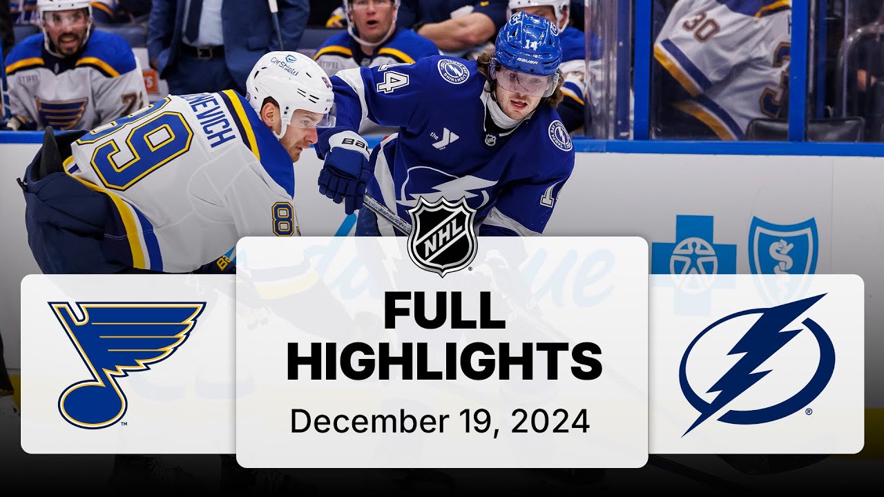 NHL Highlights | Blues vs. Lightning | December 19, 2024