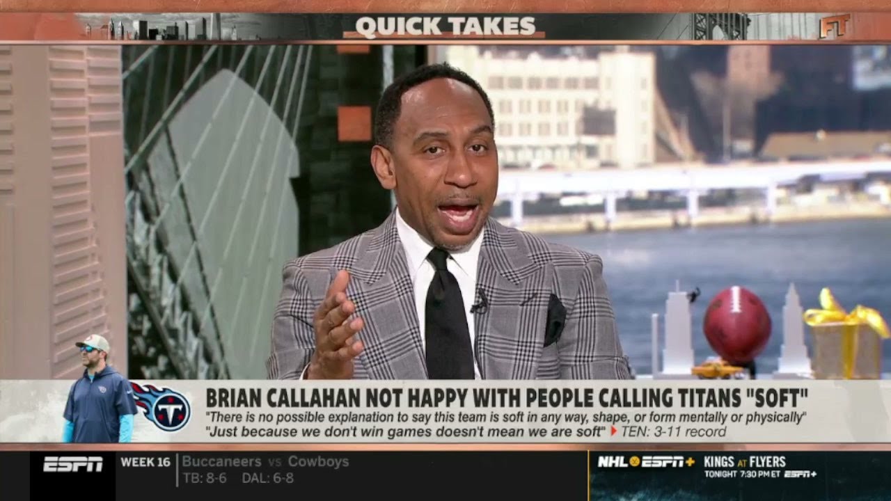 FIRST TAKE | Are Titans 'soft'? - Stephen A. on Callahan goes on explicit rant about team's critics