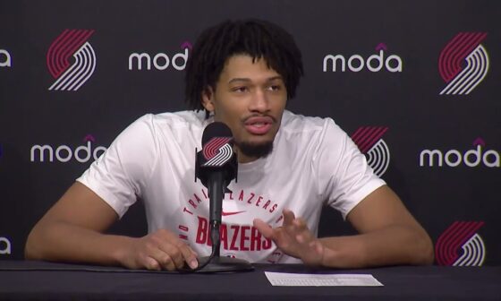 Shaedon Sharpe Postgame Interview | Portland Trail Blazers 126, Denver Nuggets 124 | Dec. 19, 2024