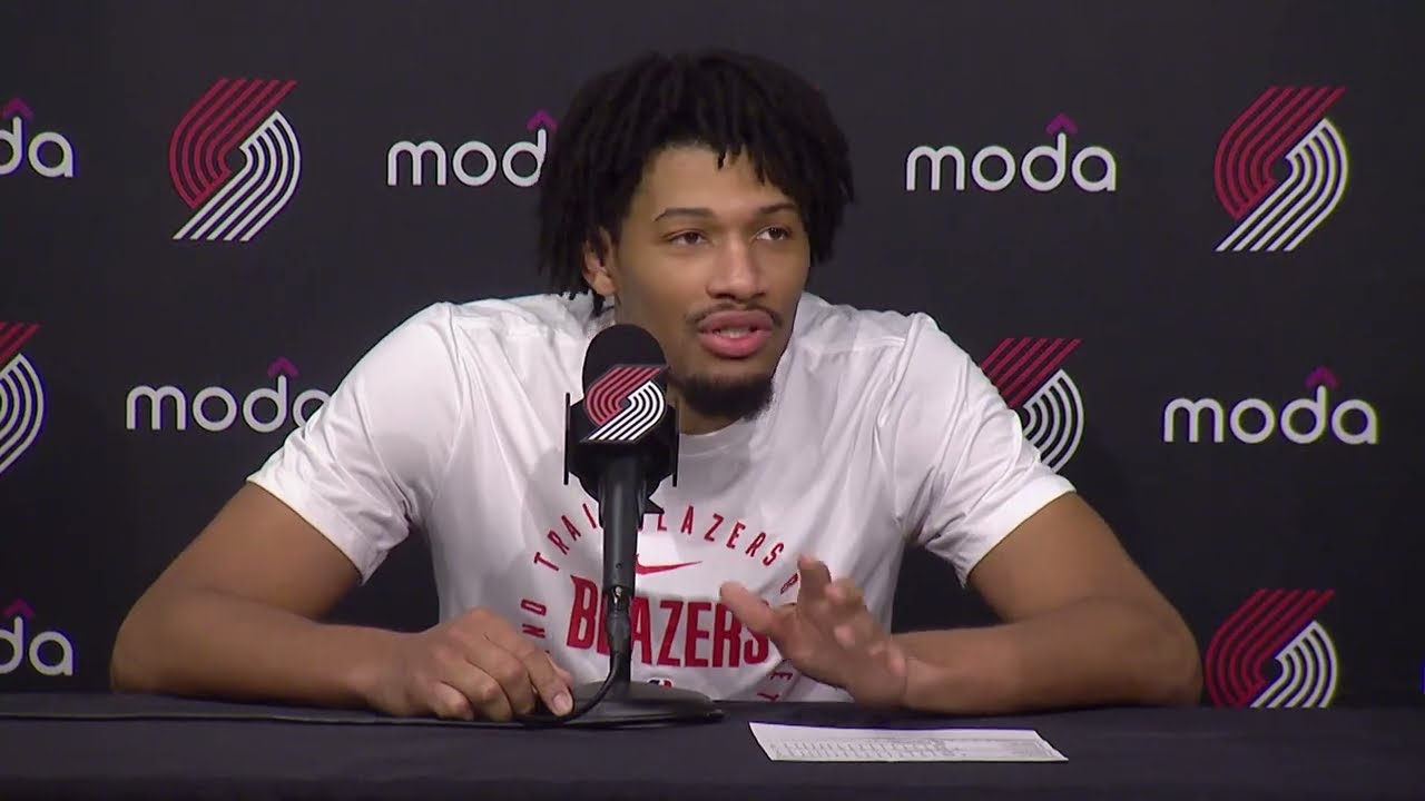 Shaedon Sharpe Postgame Interview | Portland Trail Blazers 126, Denver Nuggets 124 | Dec. 19, 2024