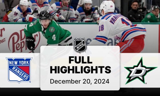 NHL Highlights | Rangers vs. Stars - December 20, 2024