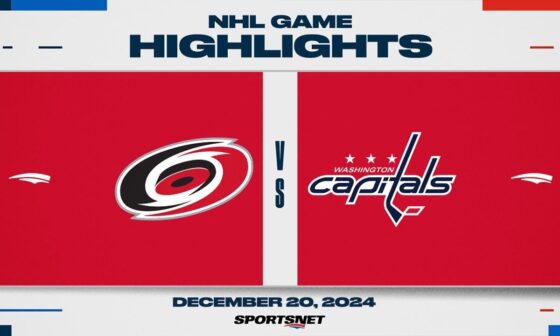 NHL Highlights | Hurricanes vs. Capitals - December 20, 2024