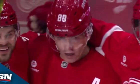 Red Wings' Kane snipes goal from unbelievable angle