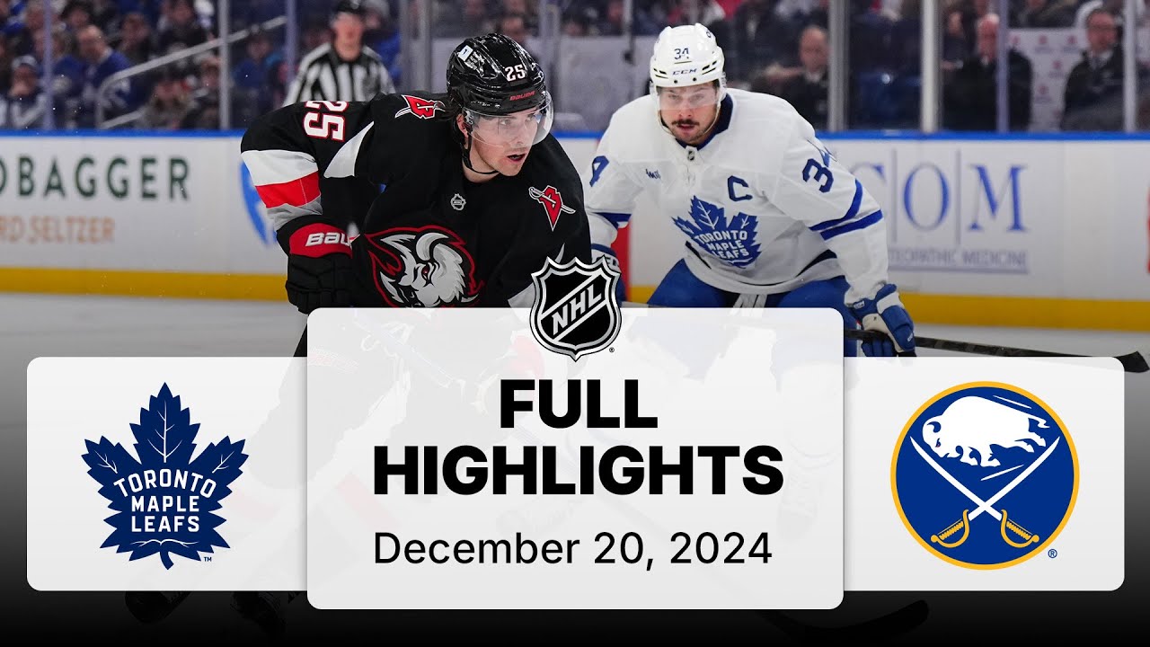 NHL Highlights | Maple Leafs vs. Sabres | December 20, 2024