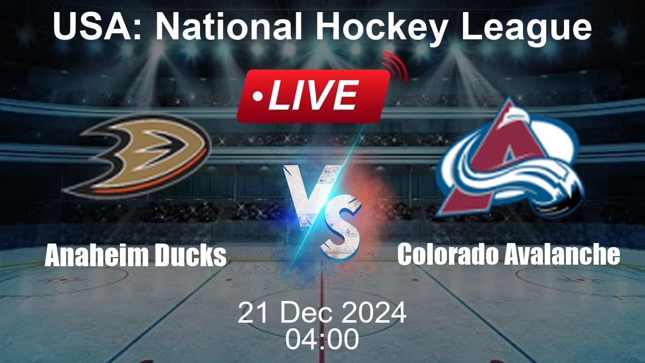 🔴 LIVE: Anaheim Ducks vs Colorado Avalanche - Ice Hockey Live Score - USA National Hockey League