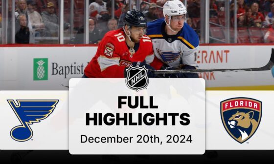 NHL Highlights | Blues vs. Panthers | December 20, 2024