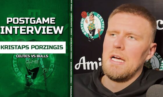 Kristaps Porzingis on Joe Mazzulla STORMING Court Angry at Refs | Celtics vs Bulls Postgame 12-19