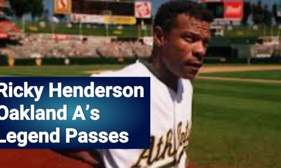 Rickey Henderson Died This Afternoon More On Passing Of Oakland A’s Legend After This Video