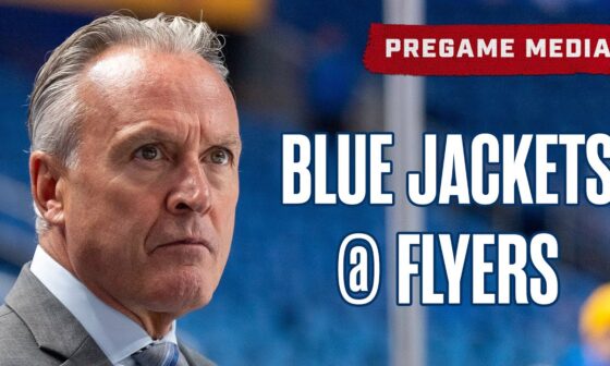 Columbus Blue Jackets Head Coach Dean Evason, Blue Jackets @ Flyers | Pregame Media