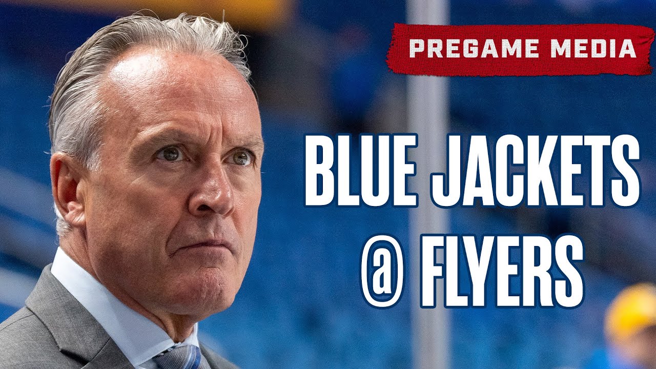 Columbus Blue Jackets Head Coach Dean Evason, Blue Jackets @ Flyers | Pregame Media