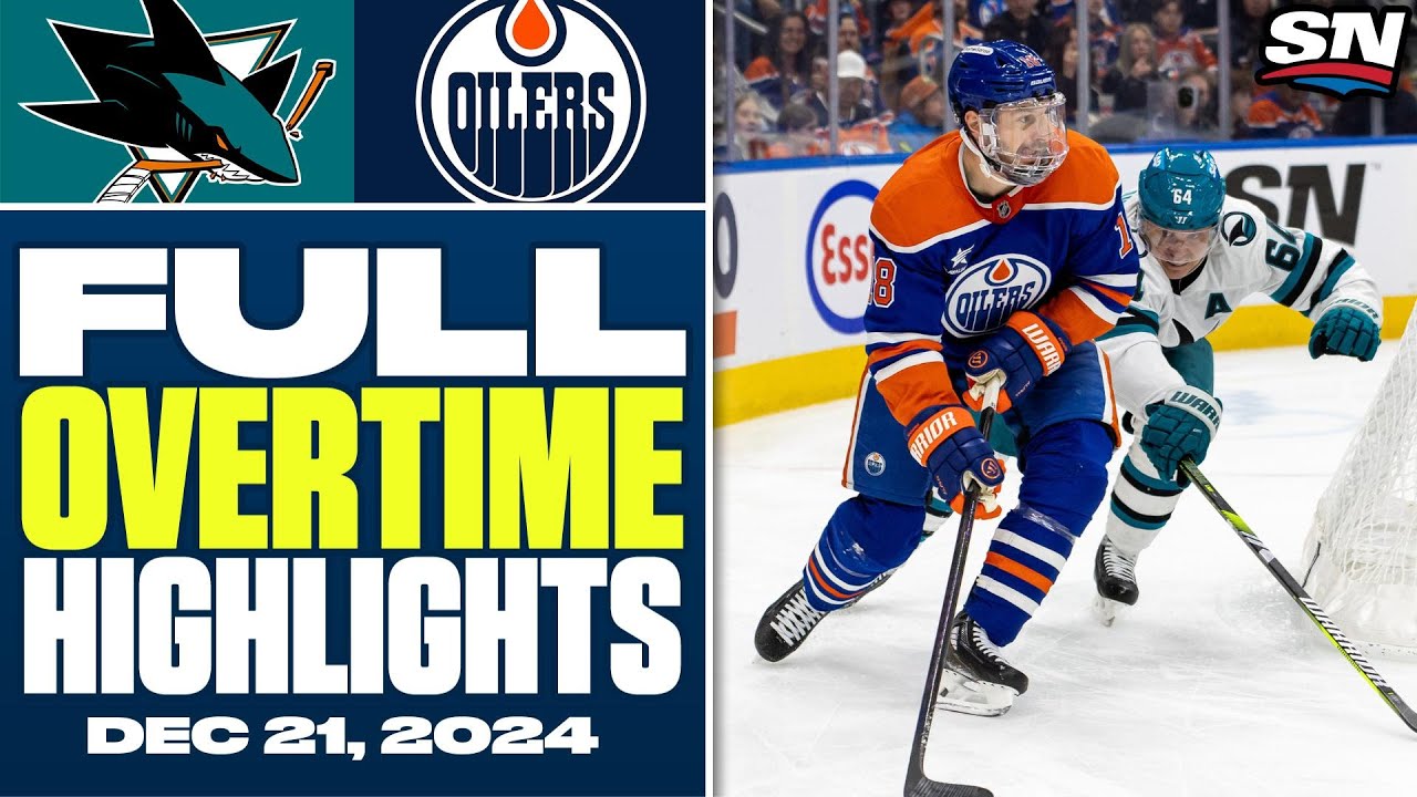 San Jose Sharks at Edmonton Oilers | FULL Overtime Highlights - December 21, 2024