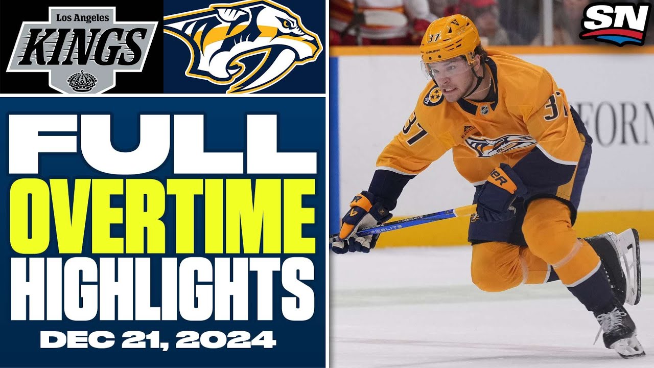 Los Angeles Kings at Nashville Predators | FULL Overtime Highlights - December 21, 2024