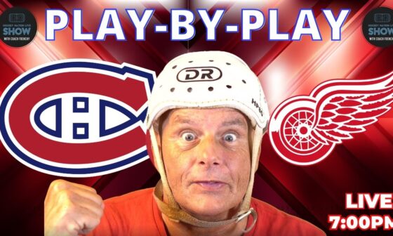 NHL GAME: PLAY BY PLAY RED WINGS VS CANADIENS