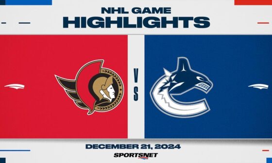 NHL Highlights | Senators vs. Canucks - December 21, 2024