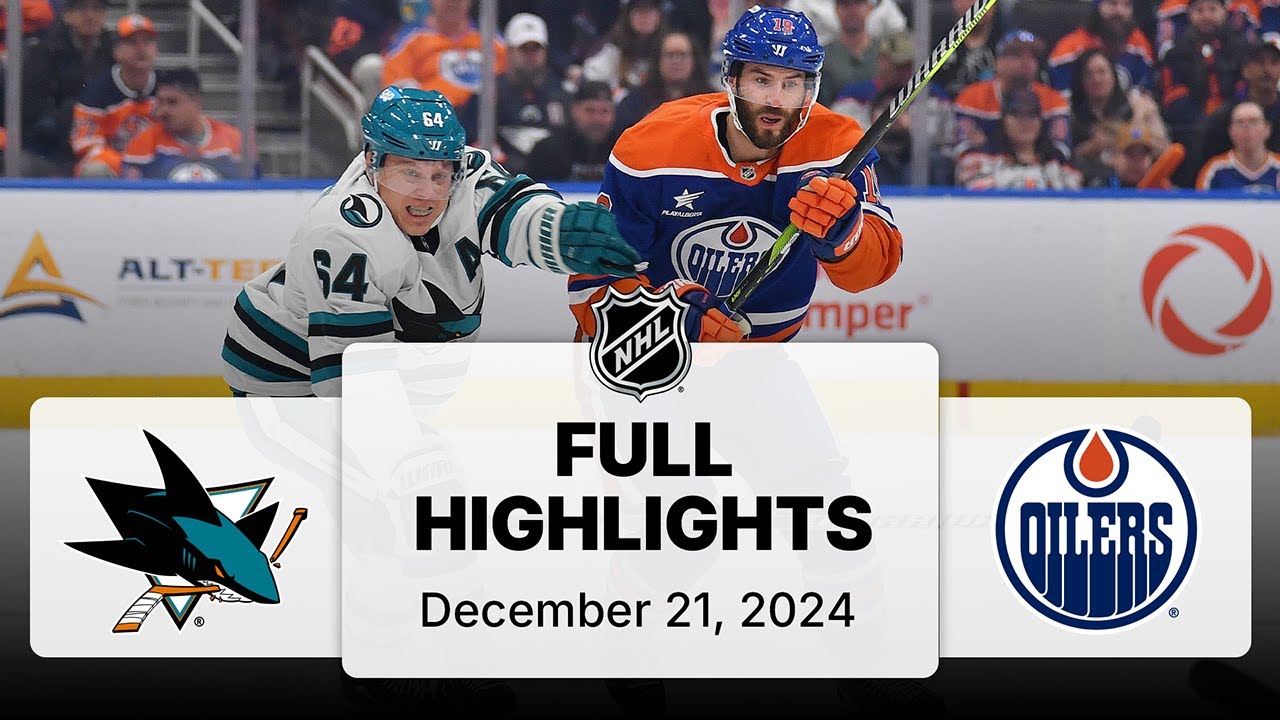 NHL Highlights | Sharks vs. Oilers - December 21, 2024