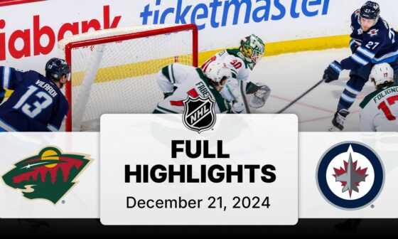 NHL Highlights | Wild vs. Jets - December 21, 2024