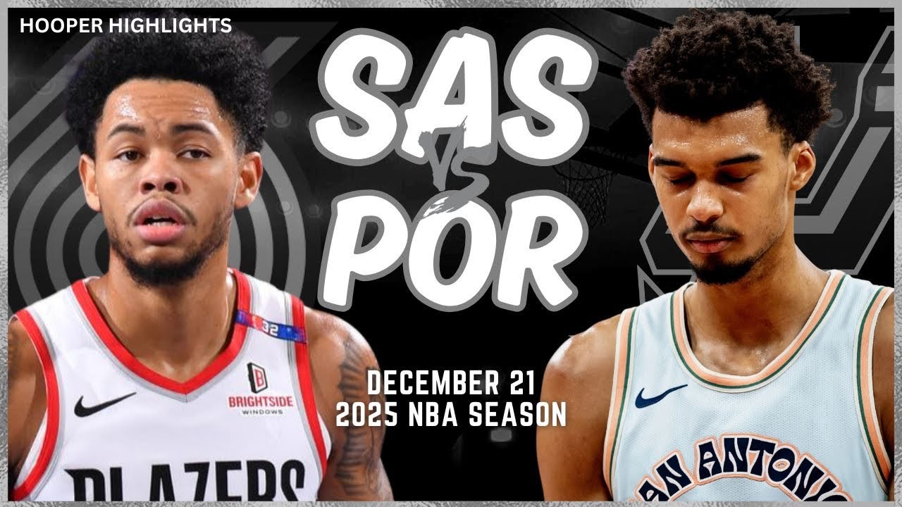 San Antonio Spurs vs Portland Trail Blazers Full Game Highlights | Dec 21 | 2025 NBA Season