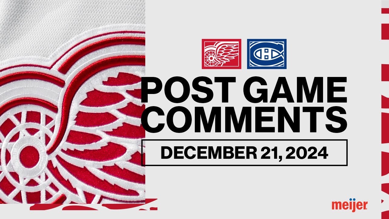 Mo Seider, Joe Veleno, Derek Lalonde Post Game vs MTL | Dec. 21, 2024