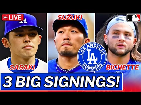 URGENT! DODGERS MAKING 3 BIG SIGNINGS IN MLB! SASAKI SURPRISED THE FANS! LOS ANGELES DODGERS NEWS