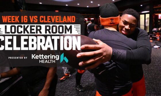 Week 16 vs Cleveland Browns | Locker Room Celebration