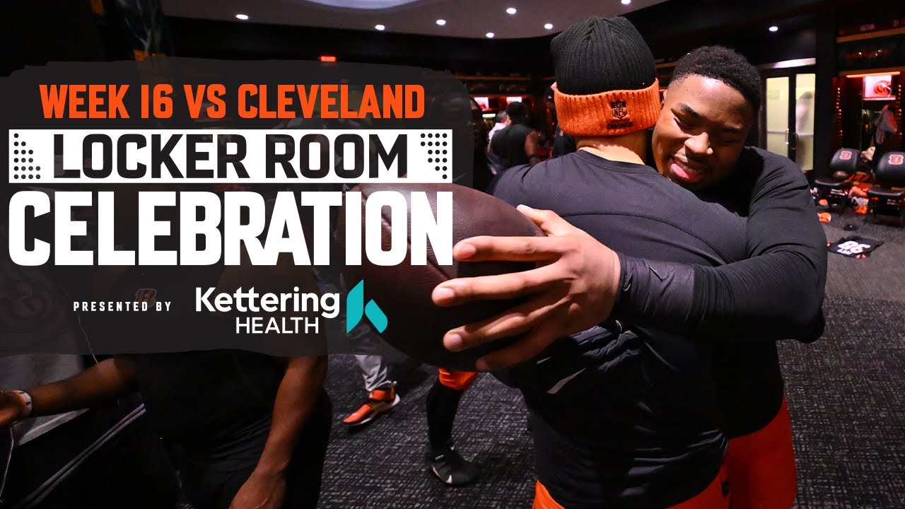 Week 16 vs Cleveland Browns | Locker Room Celebration